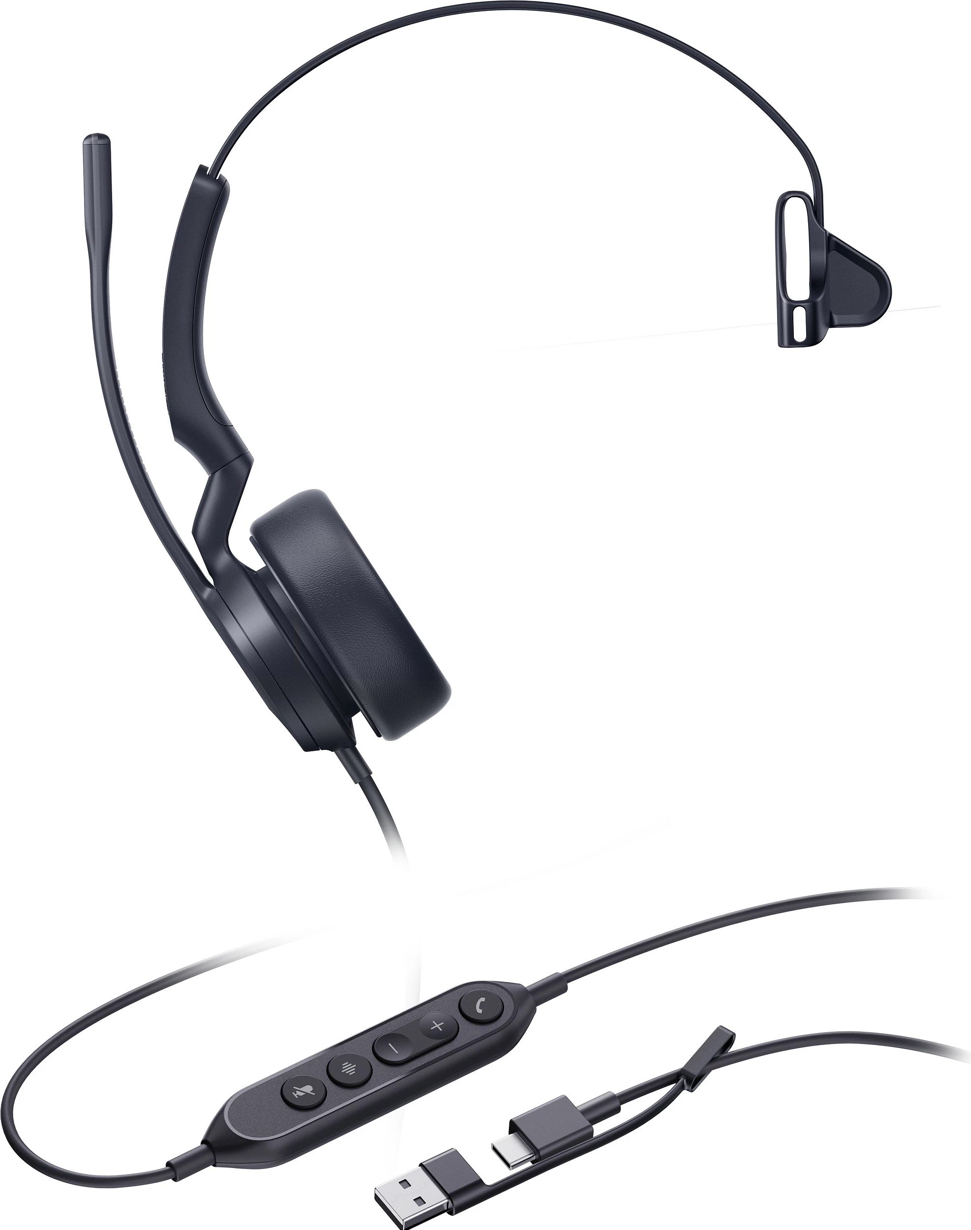 Kufje Yealink UH44 Mono, USB-C/USB-A, të zeza