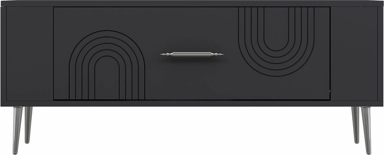 Komodë TV Skye Decor, Retrol2, antracit, argjend