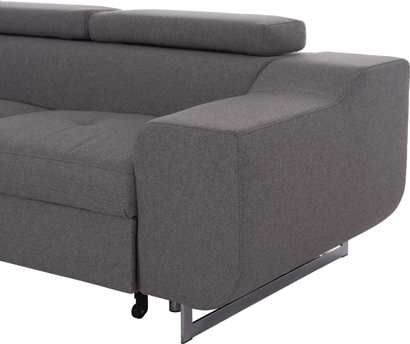 Kënd-sofë me hapësirë për depo, Encore FH3301.01L, material gri, 285x205x90cm