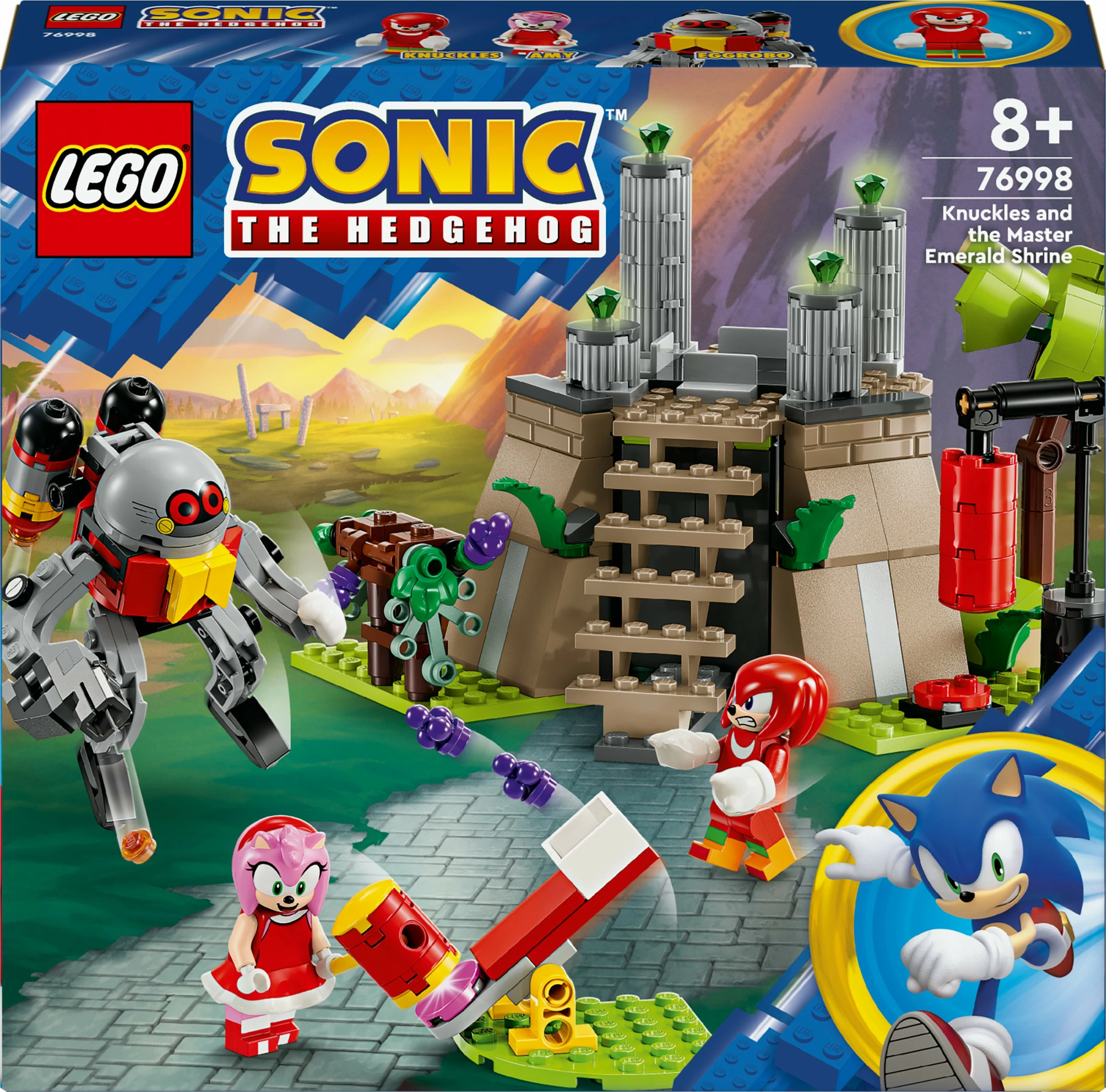 Set ndërtimi LEGO Sonic the Hedgehog 76998 Knuckles dhe Master Emerald, 325 pjesë, multikolor