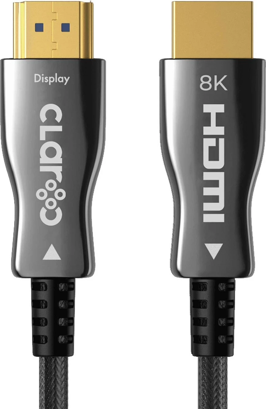 Kabllo HDMI optike Claroc 2.1, 8K@60Hz, 4K@120Hz, 3m, e zezë