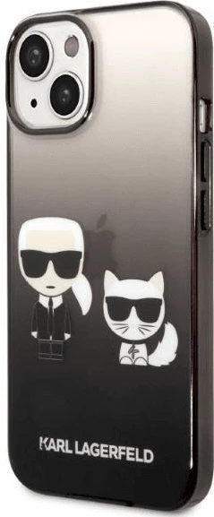 Mbështjellës KARL LAGERFELD KLHCP14STGKCK për iPhone 14 Plus, full body, mbrojtje kundër goditjeve, gradient black