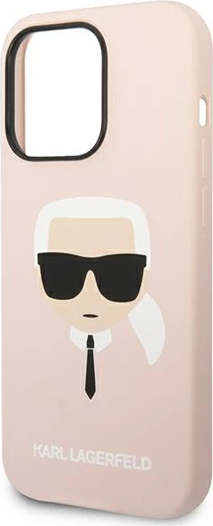 Mbështjellës Karl Lagerfeld KLHCP14XSLKHLP për iPhone 14 Pro Max, silikon, rozë