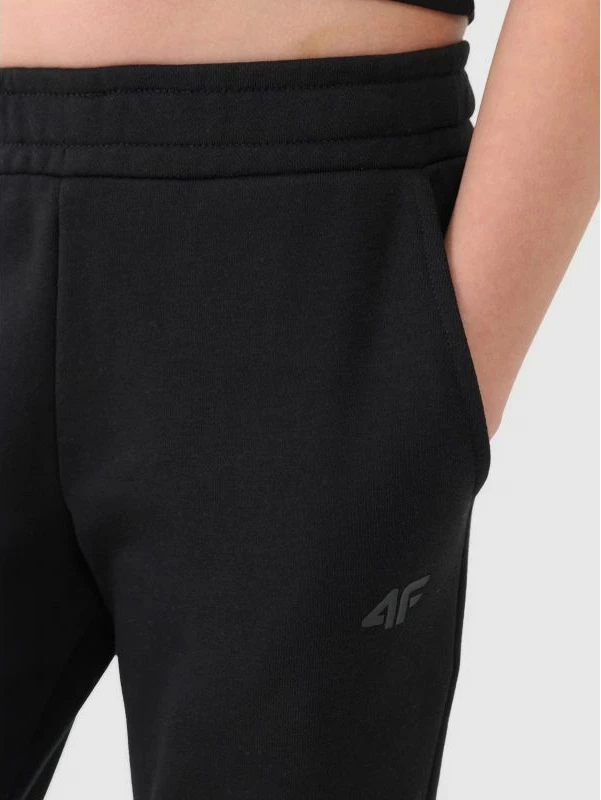 Pantallona sportive për fëmijë 4F, të zeza