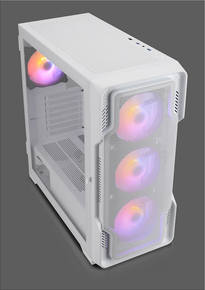 Kasë Nanoxia DS-9 ARGB Airflow, Midi Tower, USB-C, TG/Mesh, e bardhë