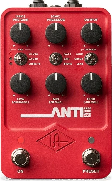 Efekt kitarë Universal Audio UAFX Anti 1992, i kuq