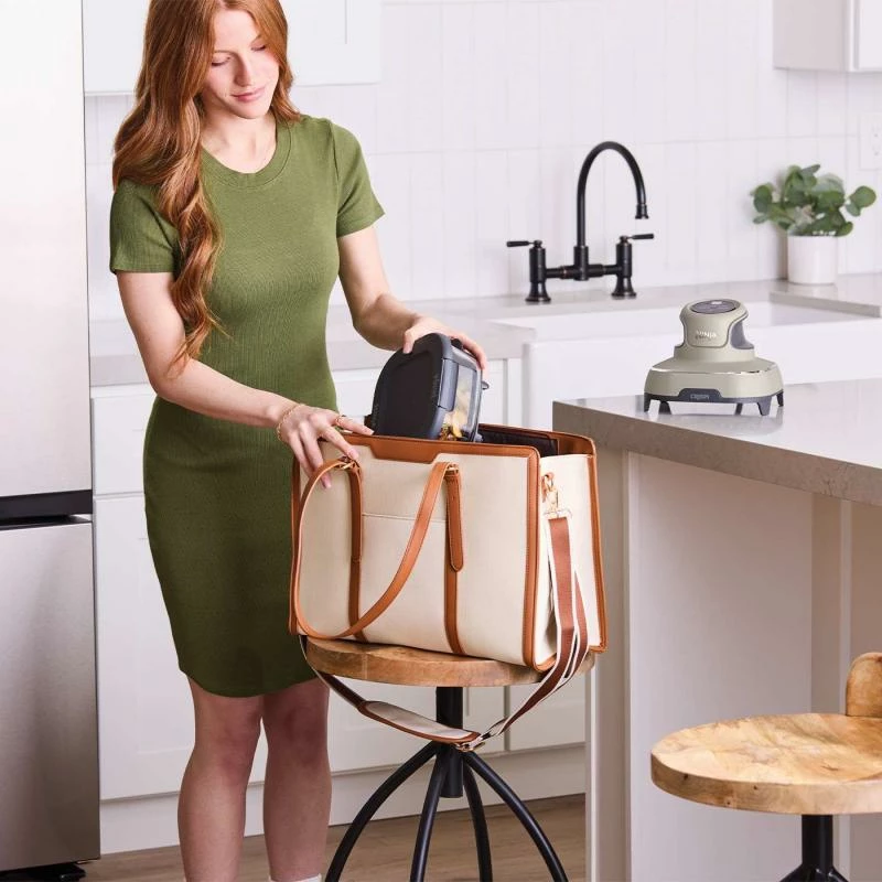 Fritezë ajri, Ninja, CRISPi FN101EUST, 4-në-1 1700W, me 2 enë qelqi 3.8L + 1.4L, Stone