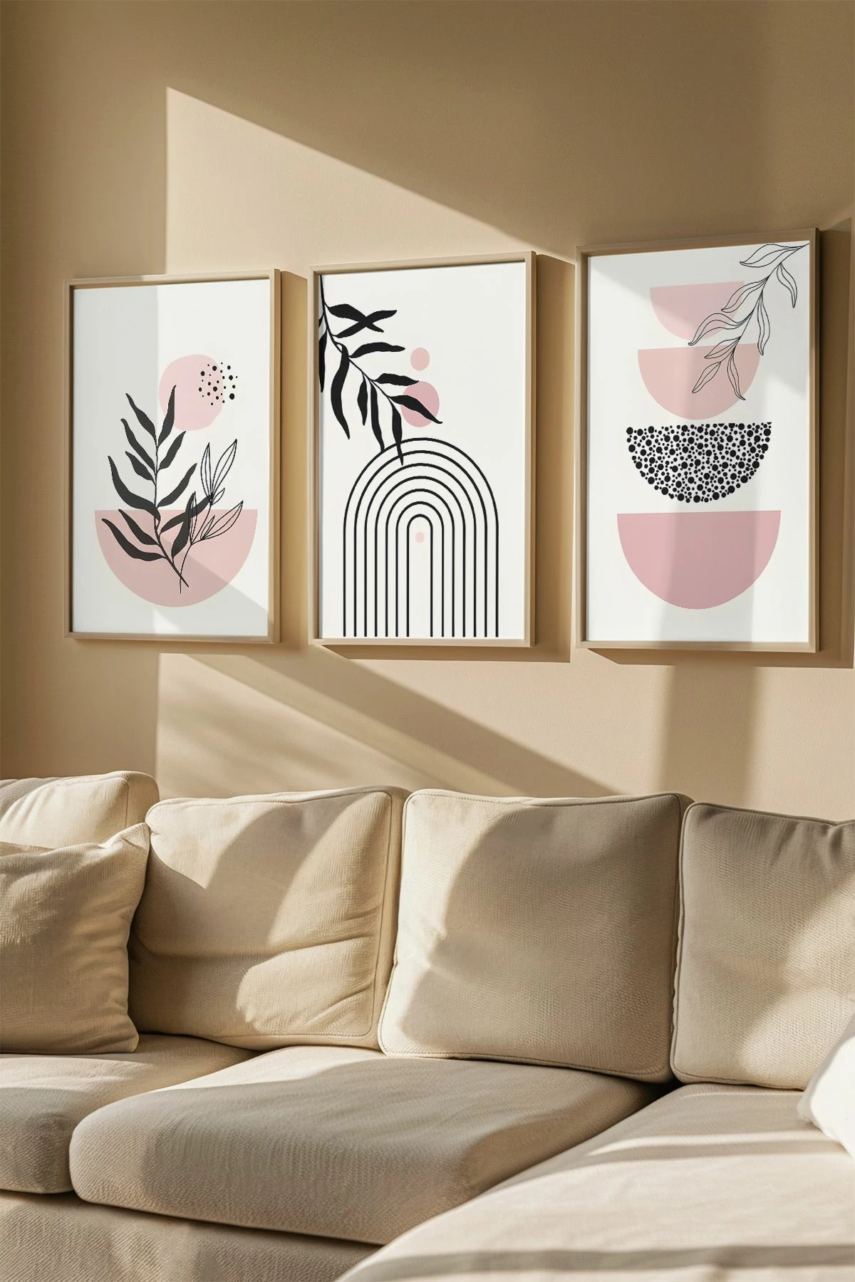 Set pikturash dekorative me kornizë, 3 copë, Wallity, Artvmodel2-Ahsap