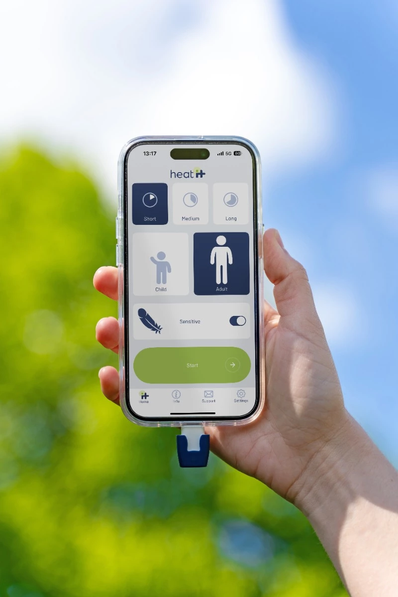 Pajisje kundër pickimeve të insekteve HEAT IT V3 USB-C, e kaltër