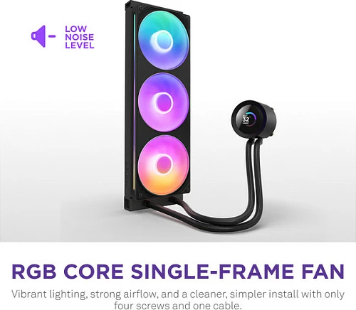 Ftohës uji AIO NZXT Kraken Plus V2 360mm RGB LCD RL-KR360-B2, i zi