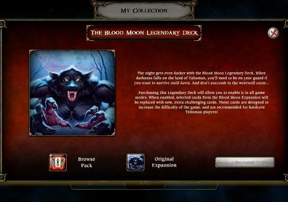 Talisman: The Blood Moon Expansion - Legendary Deck DLC EN/DE/FR/IT/PL/RU/ES Global