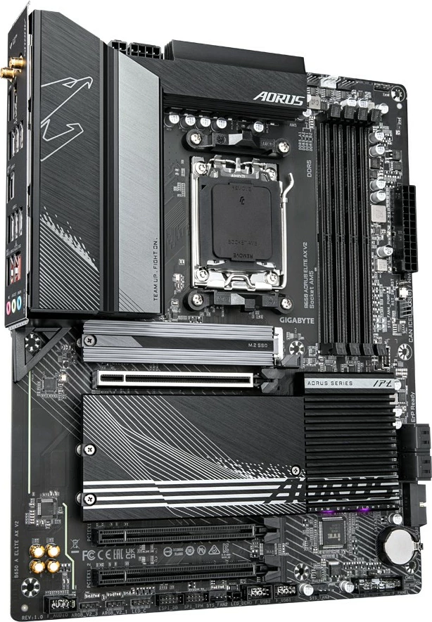Pllakë amë Gigabyte B650 AORUS ELITE AX V2, Socket AM5, DDR5, Wi-Fi 6E, 2.5GbE LAN