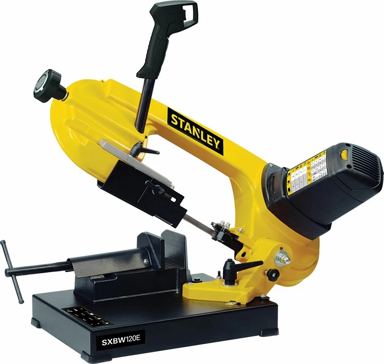 Sharrë shiritore për metal Stanley SXBW120E 850W 120mm, e verdhë/zezë