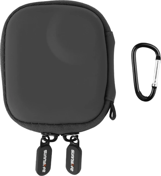 Çantë mbrojtëse Sunnylife ON-B0101 Mini Case për DJI Osmo Nano, PU+EVA, e zezë, me karabinë