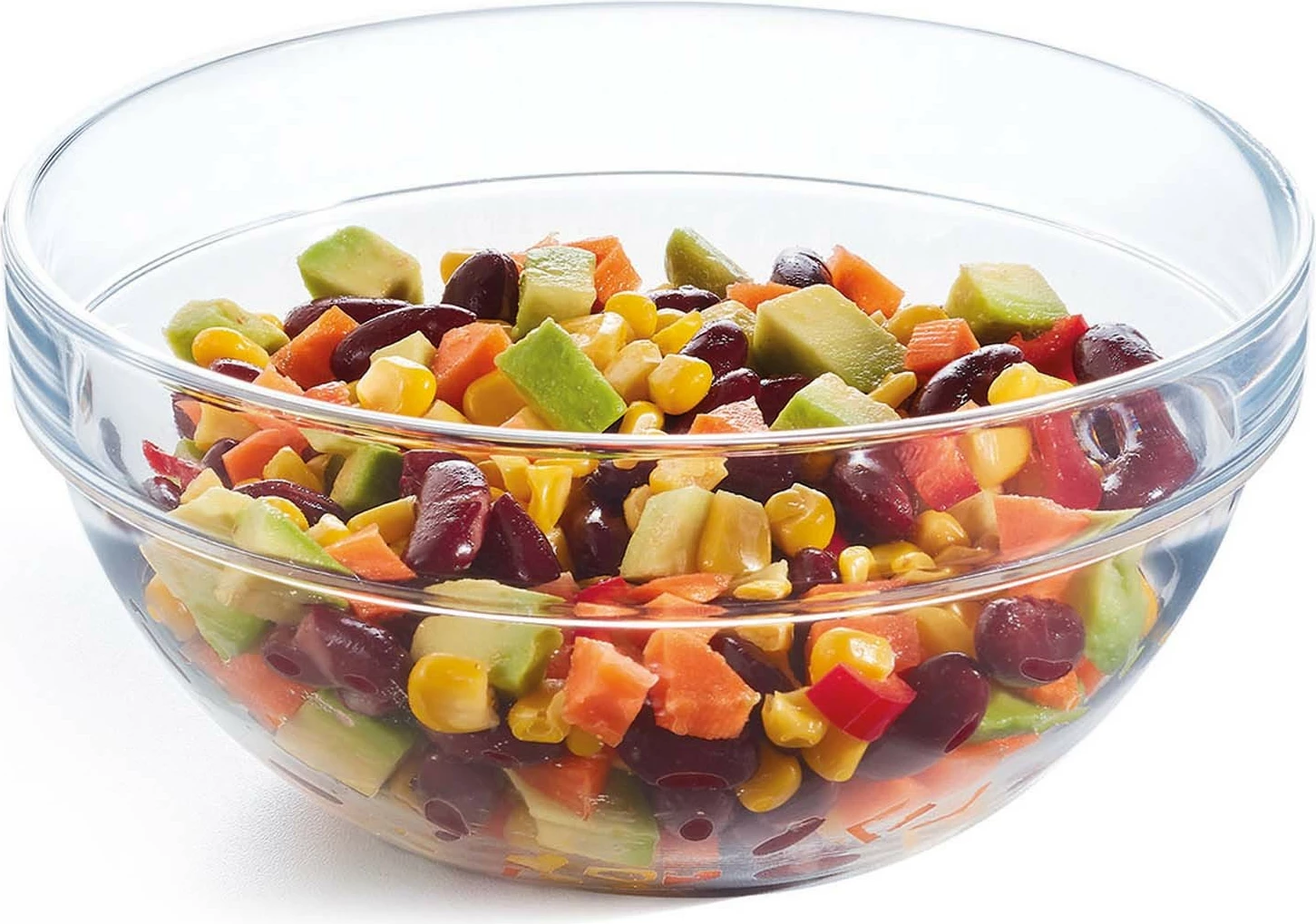 Tas sallate Arcoroc 1100 ml, qelq i temperuar, Ø170 mm, set 6 copë, transparent