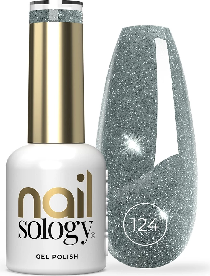 Llak për thonj për femra Clavier Hybrid Glitter 124 Sea Life Blue 8ml