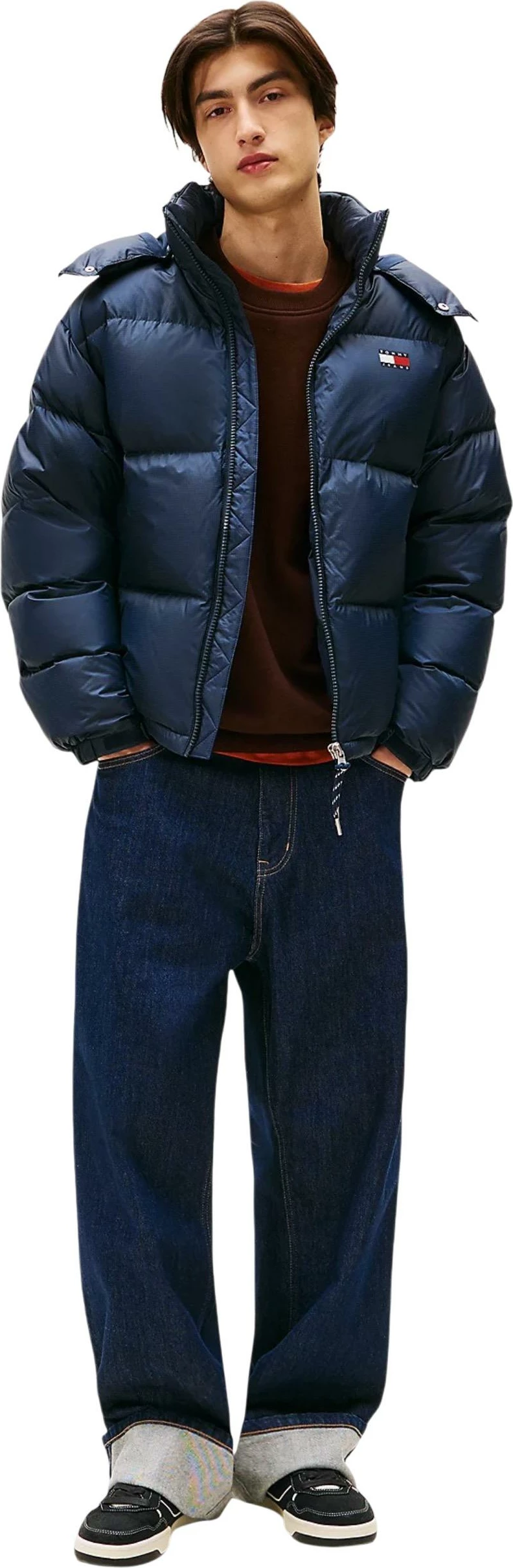 Jakne puffer për meshkuj Tommy Hilfiger Jeans TJM Alaska Down Puff DM0DM22036, kaltër e errët [Madhësia: XS]