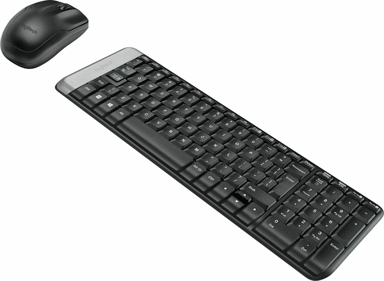Set tastierë + Maus wireless Logitech MK220 (920-003168), layout EN, USB receiver, e zezë