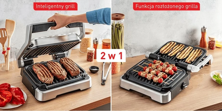 Skare elektrike Tefal OptiGrill GC772D30 2100 W, argjend