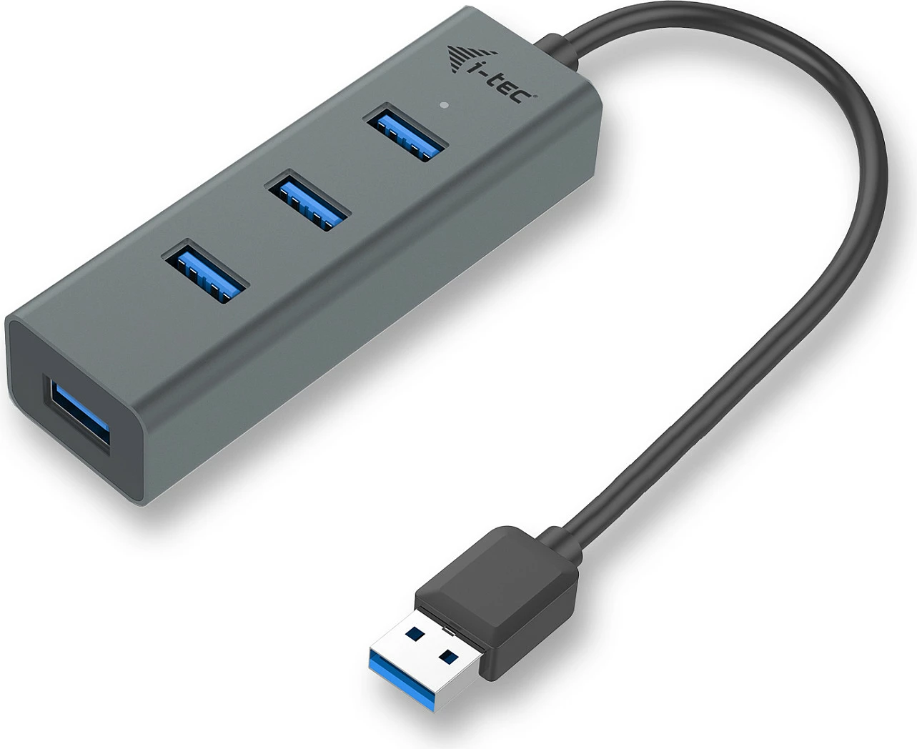 USB HUB i-tec Metal 4 porta, USB 3.0, 5000 Mbit/s, gri
