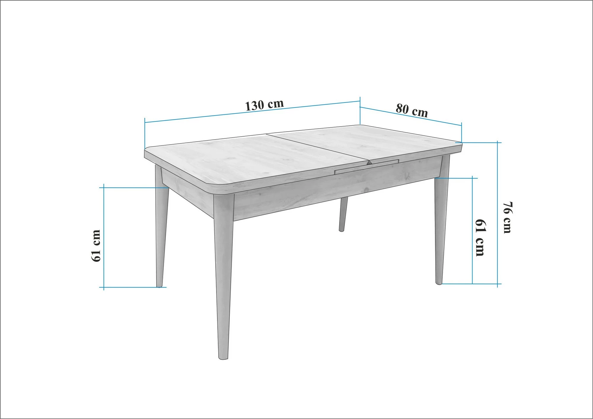 Set tavolinë me karrige dhe konsol, zgjatues, 6 pjesë, ngjyrë arrë dhe antracit, Vina 01 1053