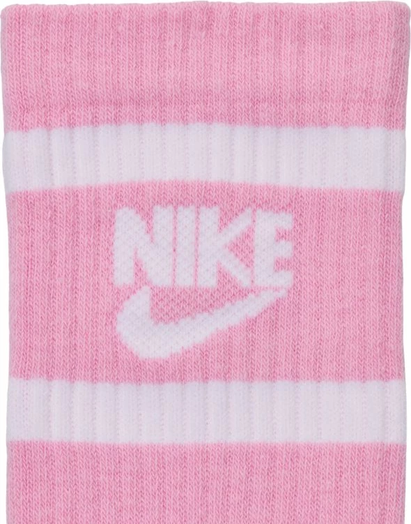 Çorape sportive Nike Everyday Cush Crew Youth CK7302 905, të bardha/rozë/gri, 6 palë [Madhësia: 38 - 42]