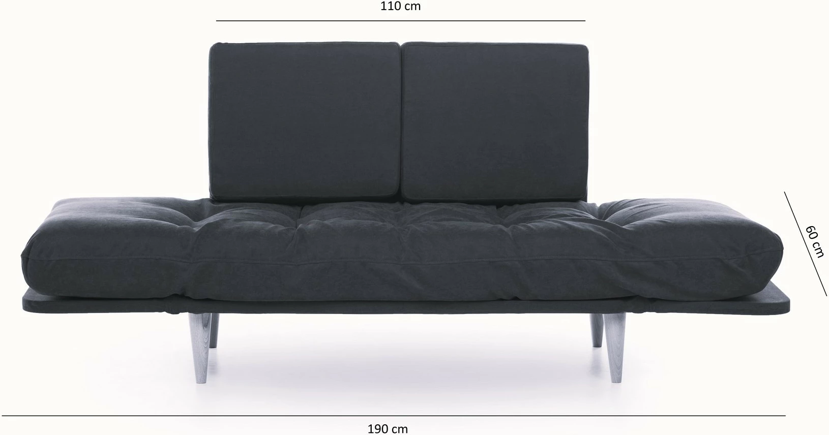 Divan-krevat 3 vendesh Nina Daybed, ngjyrë jeshile petrol, Atelier del Sofa