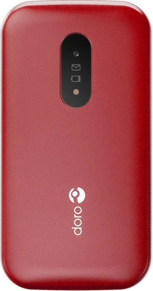 Celular Doro 2820, Clamshell, Single SIM, 2.8", Bluetooth, 1000 mAh, Kuq, Bardhë