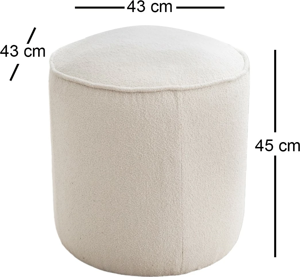 Puf Teddy Atelier del Sofa, krem