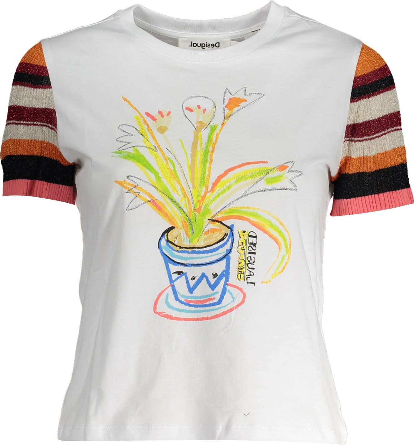 Maicë Desigual për femra, e bardhë [Madhësia: XL]