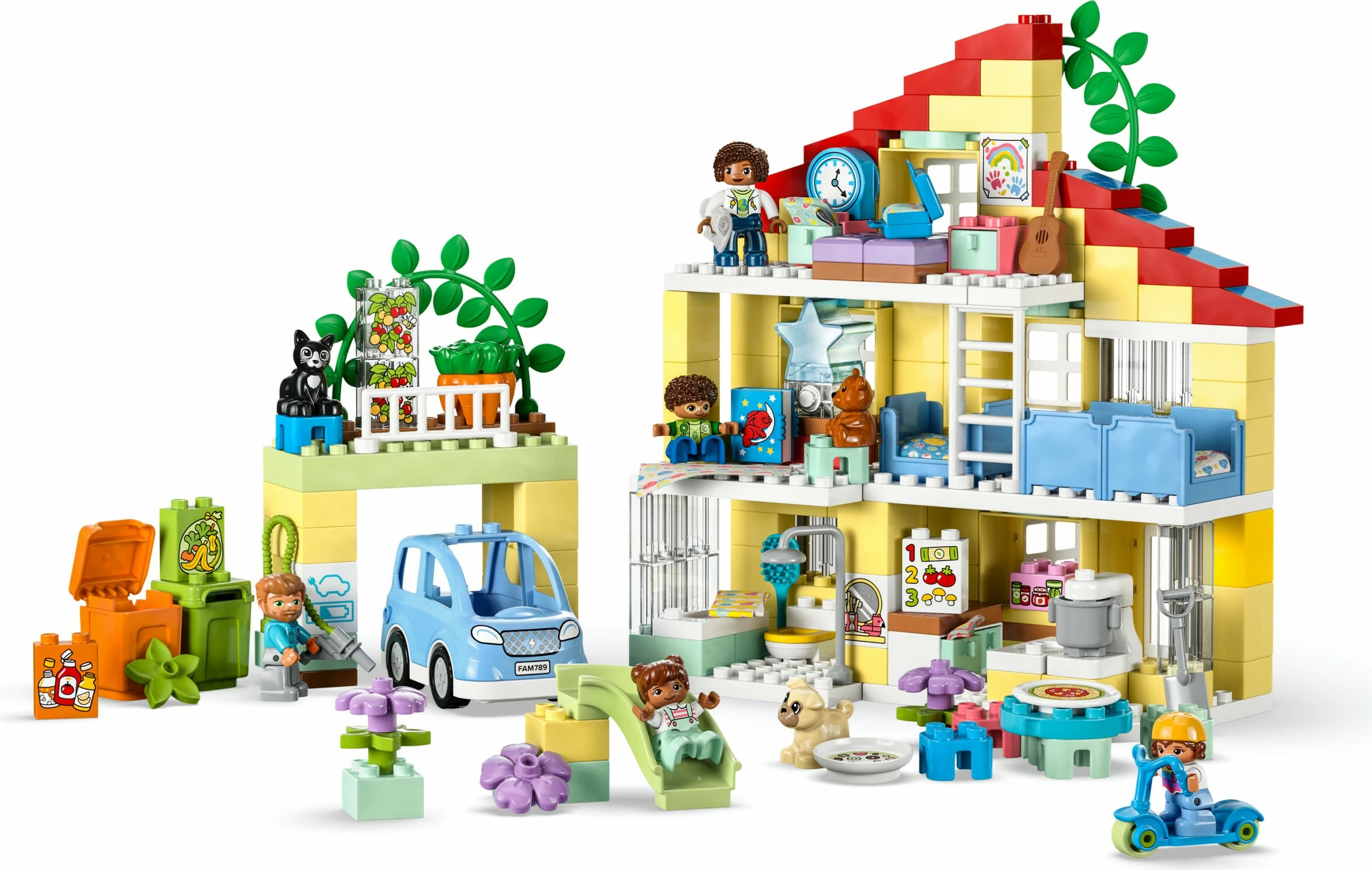 Set ndërtimi LEGO DUPLO 3in1 Family House, 218 pjesë, plastikë