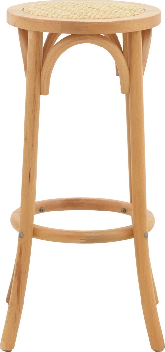 Karrige për bar Serzo dru ahu dhe ratan ngjyrë natyrale Φ36x71cm