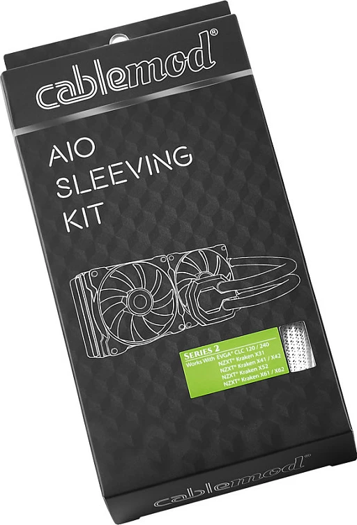 Kit sleeving AIO CableMod Series 2 për EVGA CLC / NZXT Kraken, i bardhë