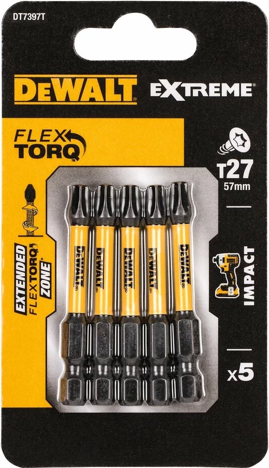 Bit kaçavidë Dewalt DT7397T Torx T27 50 mm, set 5 copë