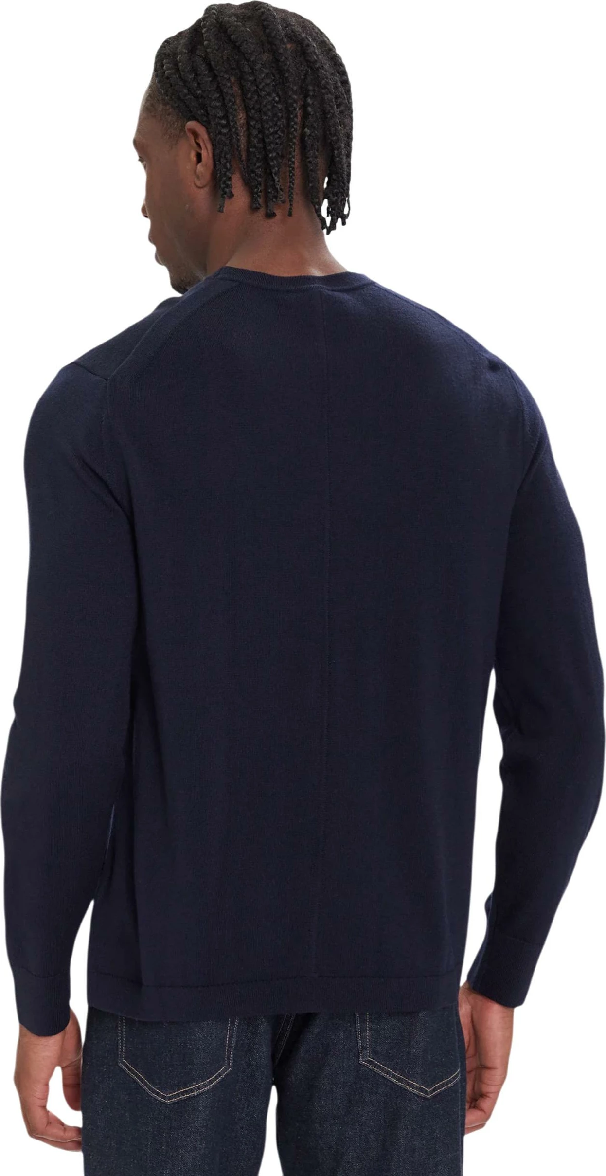 Xhemper për meshkuj Calvin Klein LS Merino Crew LV04LB305G, i kaltër i errët [Madhësia: M]