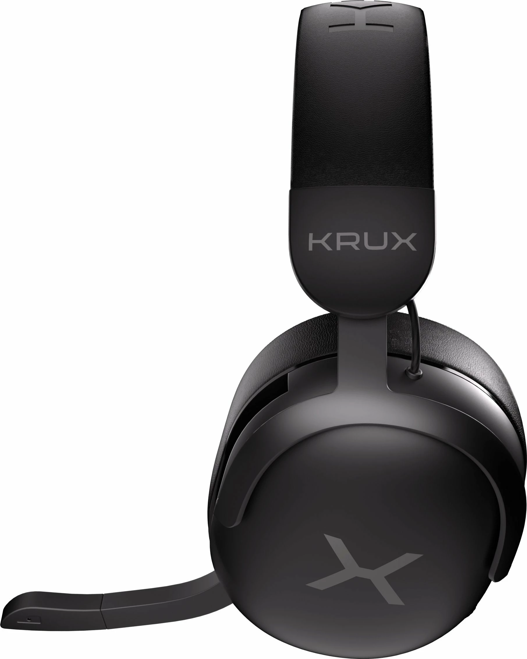 Kufje Krux Crave Pro Wireless KRXC013, USB/2.4GHz/BT, me mikrofon, zezë, set me receiver USB