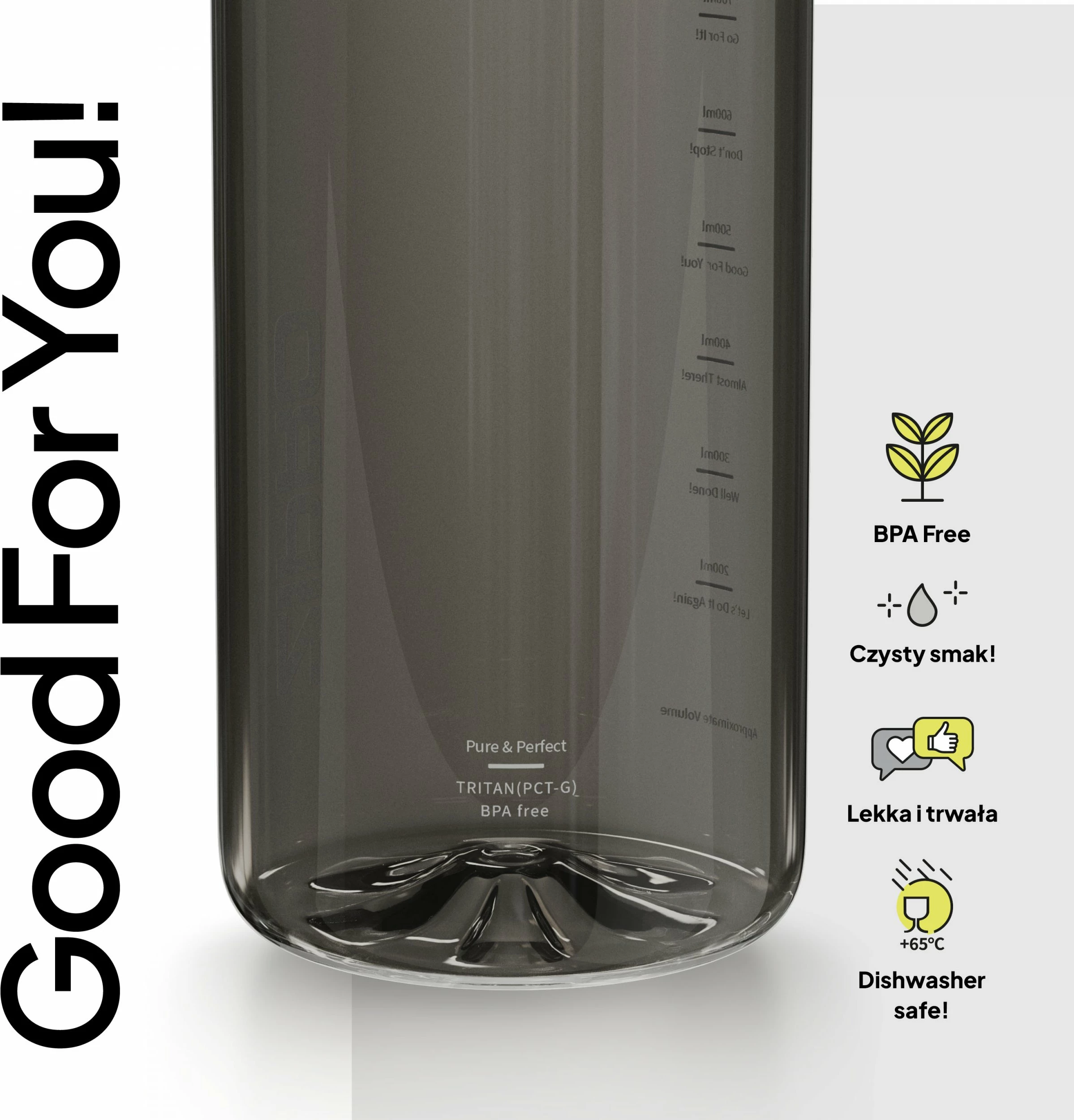 Shishe uji Zipro Tritan 1000 ml, me sitë/infuzor, BPA Free, e zezë