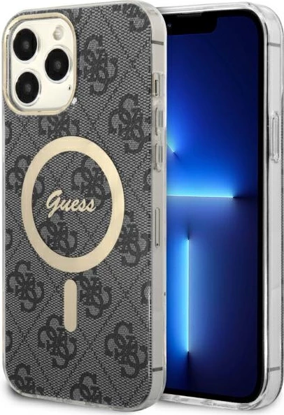 Mbështjellës Guess GUHMP13XH4STK për iPhone 13 Pro Max 6.7", MagSafe, zi