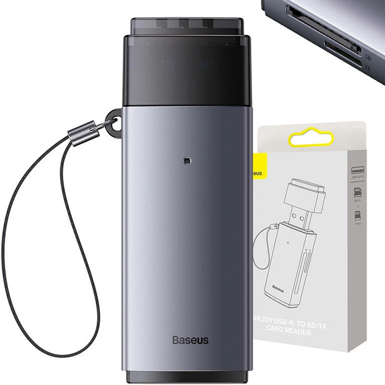 Lexues kartelash Baseus Lite Series WKQX060013, USB, SD/TF, 2 TB, Gri