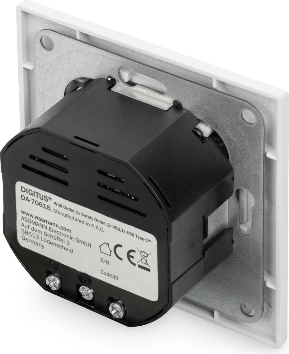 Prizë Digitus me USB Type-C/USB, 3 dalje, e bardhë