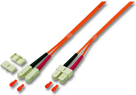 Kabllo patch fiber optike EFB Elektronik SC-SC OM2, 3m, duplex, LSZH, portokalli