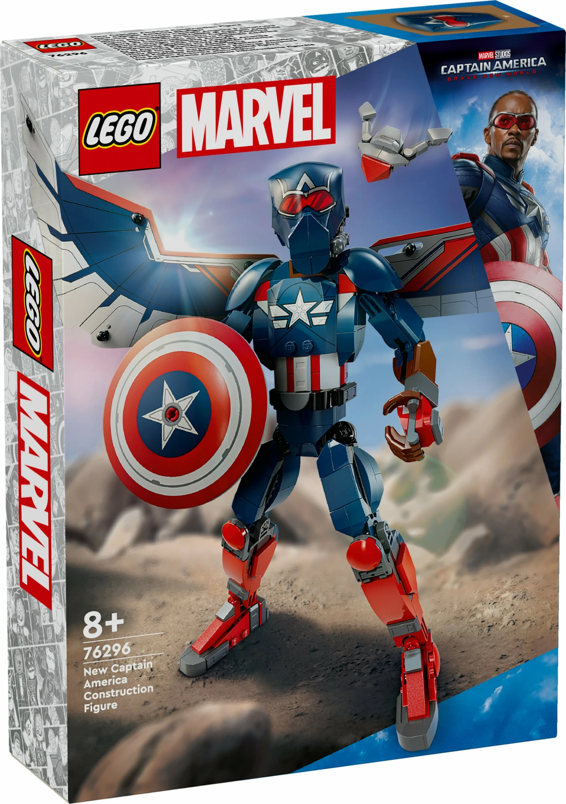 Set ndërtimi LEGO Marvel 76296 New Captain America, shumëngjyrësh