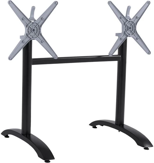 Baza alumini për tavolinë, dy kolona, FH468.01, ngjyrë e zezë matte, 84x60x73-93cm