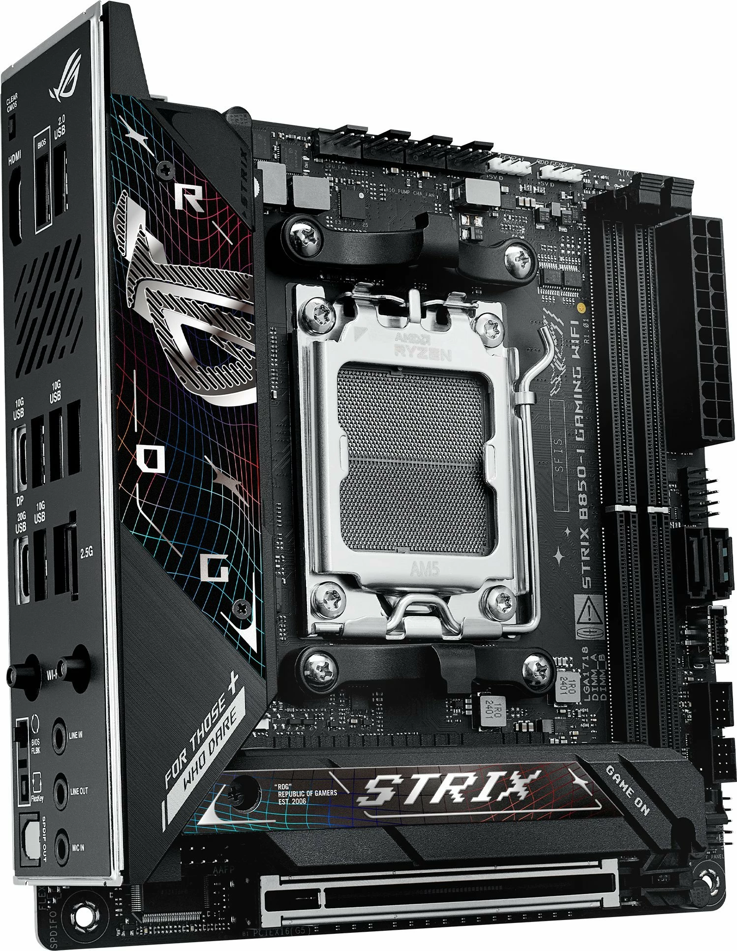 Pllakë amë Asus ROG STRIX B850-I GAMING WIFI Mini-ITX AM5 DDR5 Wi‑Fi 7