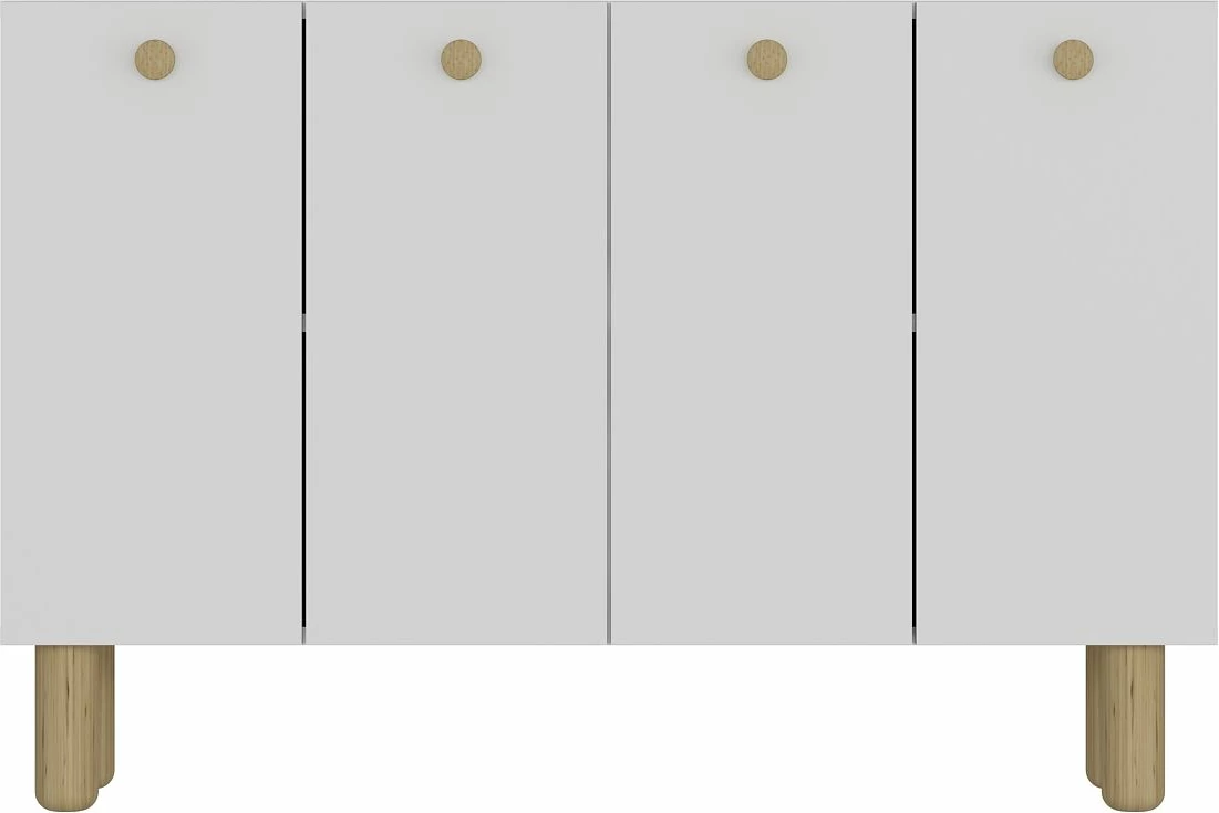 Konsol Skye Decor, Ilay Bohem, e bardhë, lisi safir