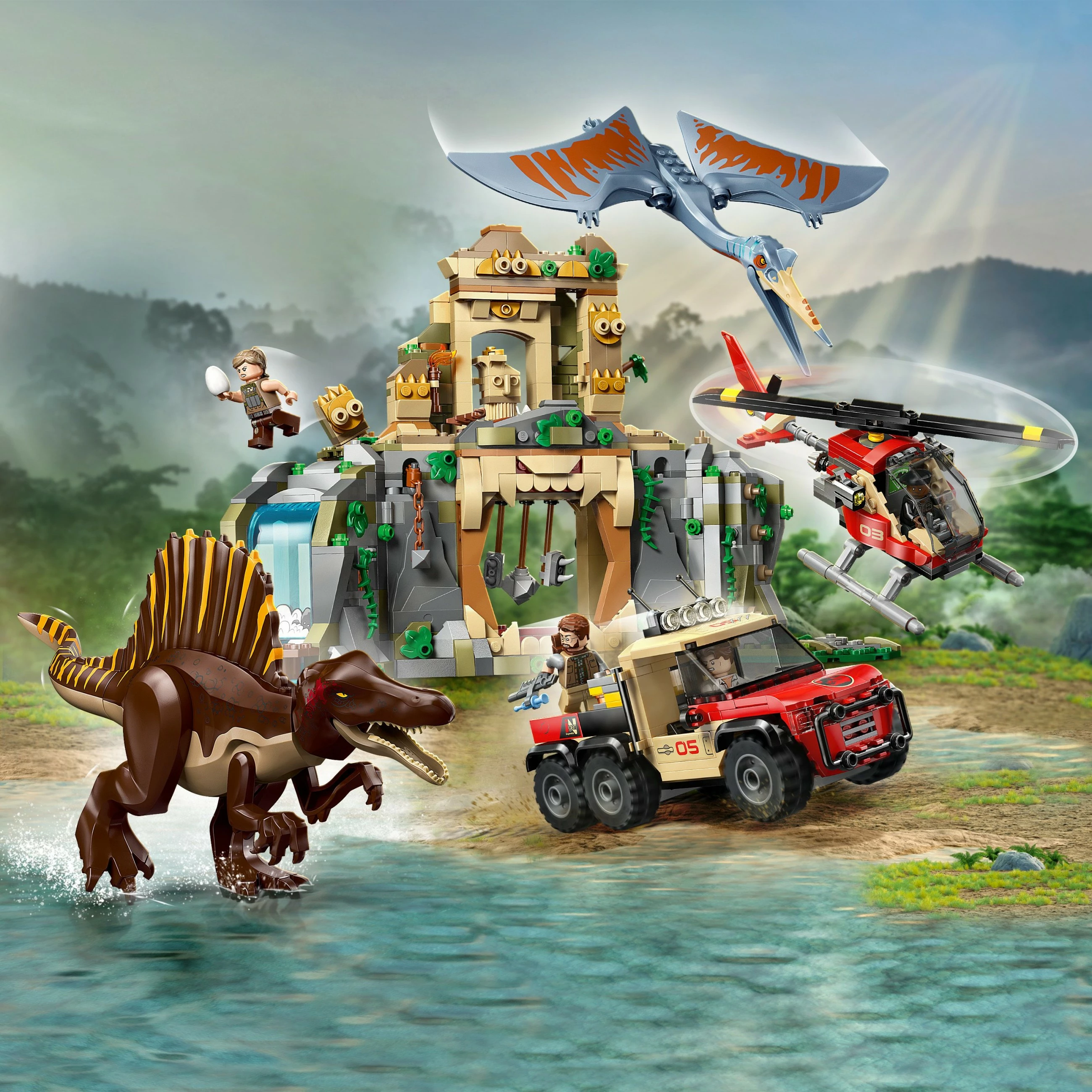 Set ndërtimi LEGO Jurassic World 76976, 984 pjesë, shumëngjyrësh