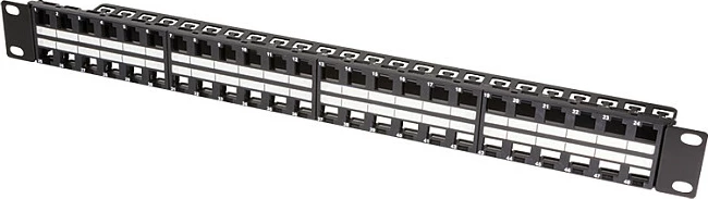 Patch panel Keystone LogiLink 1U, 48 porta, unshielded (UTP), i zi