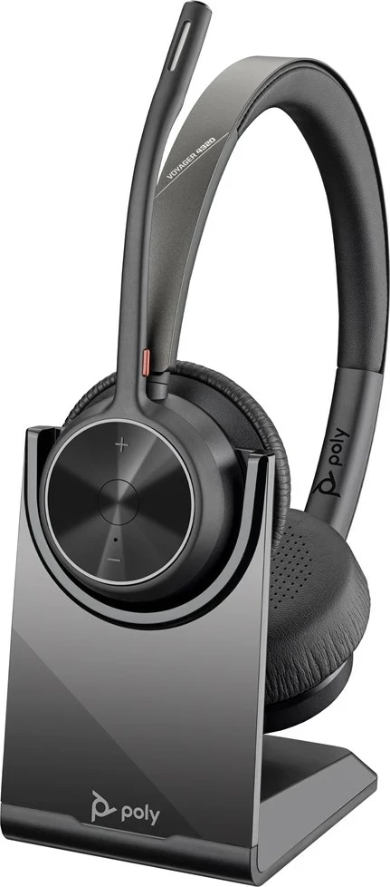 Kufje POLY Voyager 4320-M me mikrofon, wireless, BT700 dongle, USB-A në USB-C, e zezë