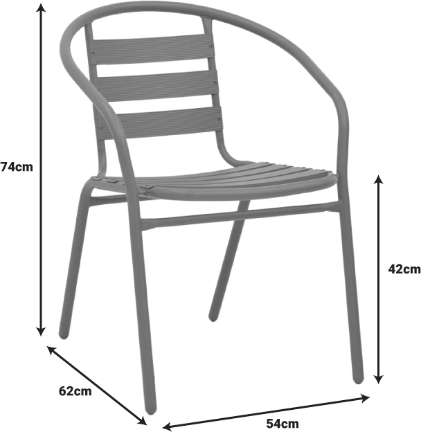 Karrige Tade metalike, ngjyrë shampanjë, 54x62x74cm