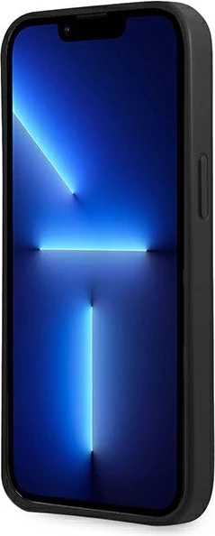 Mbështjellës Guess SaffianoTriangle Logo për iPhone 14 Plus 6.7", i zi